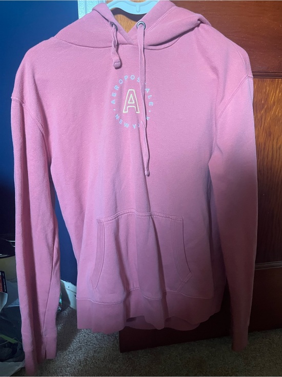 Aeropostale Sweaters - Aeropostale Rose Pink Hooded Pullover Sweatshirt
